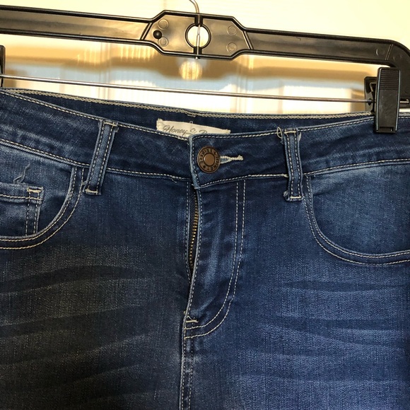 Honey Birdette Blue Skinny Jeans with Stretch - Picture 2 of 3